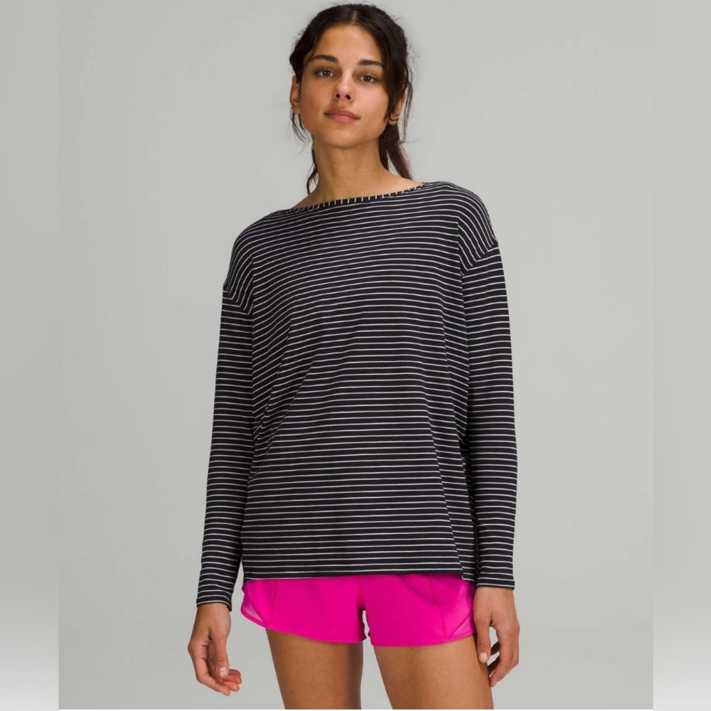 Lululemon Back in Action Long Sleeve Shirt Parallel Stripe